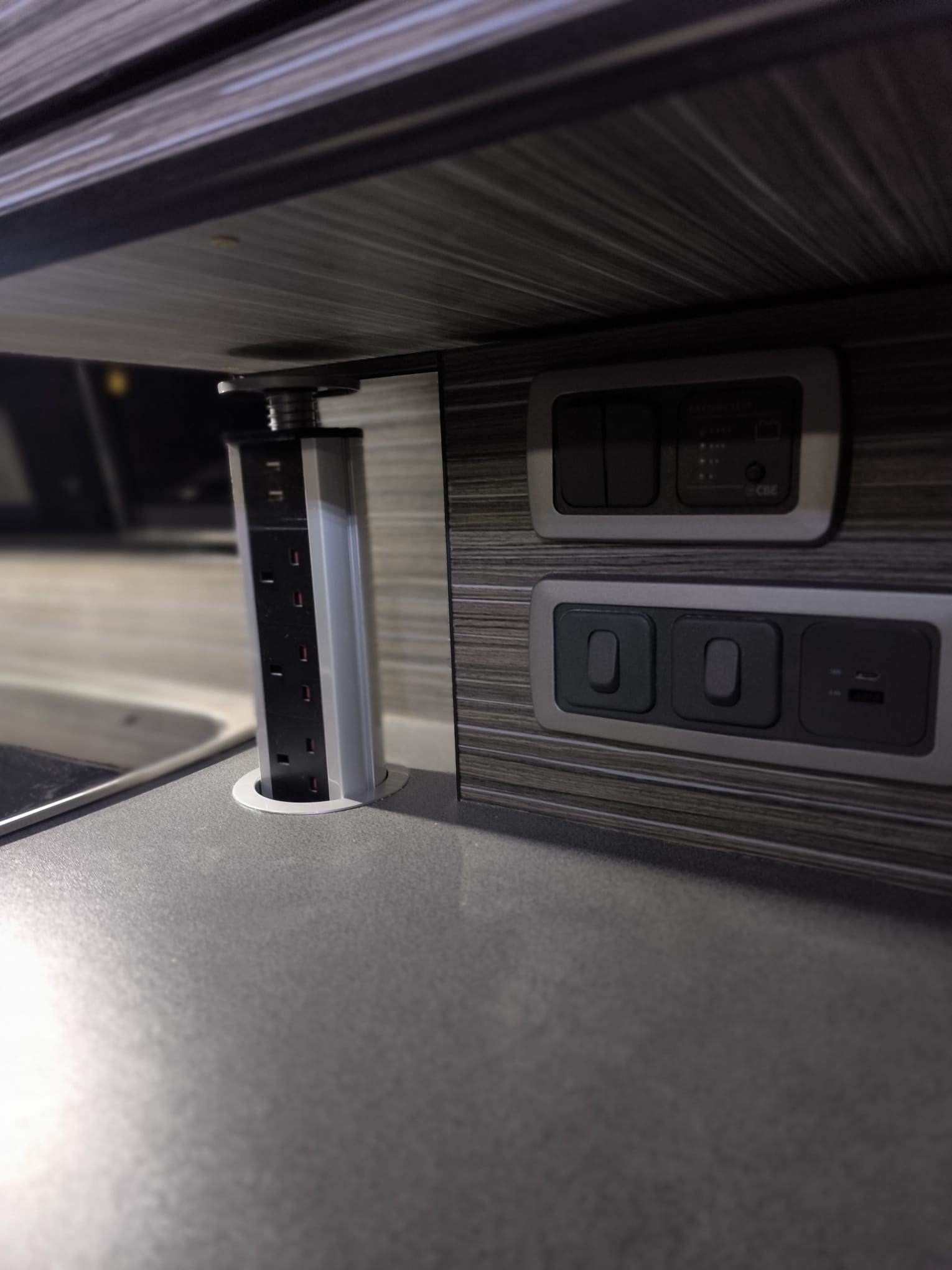 Highland Edition power sockets and USB charging panel